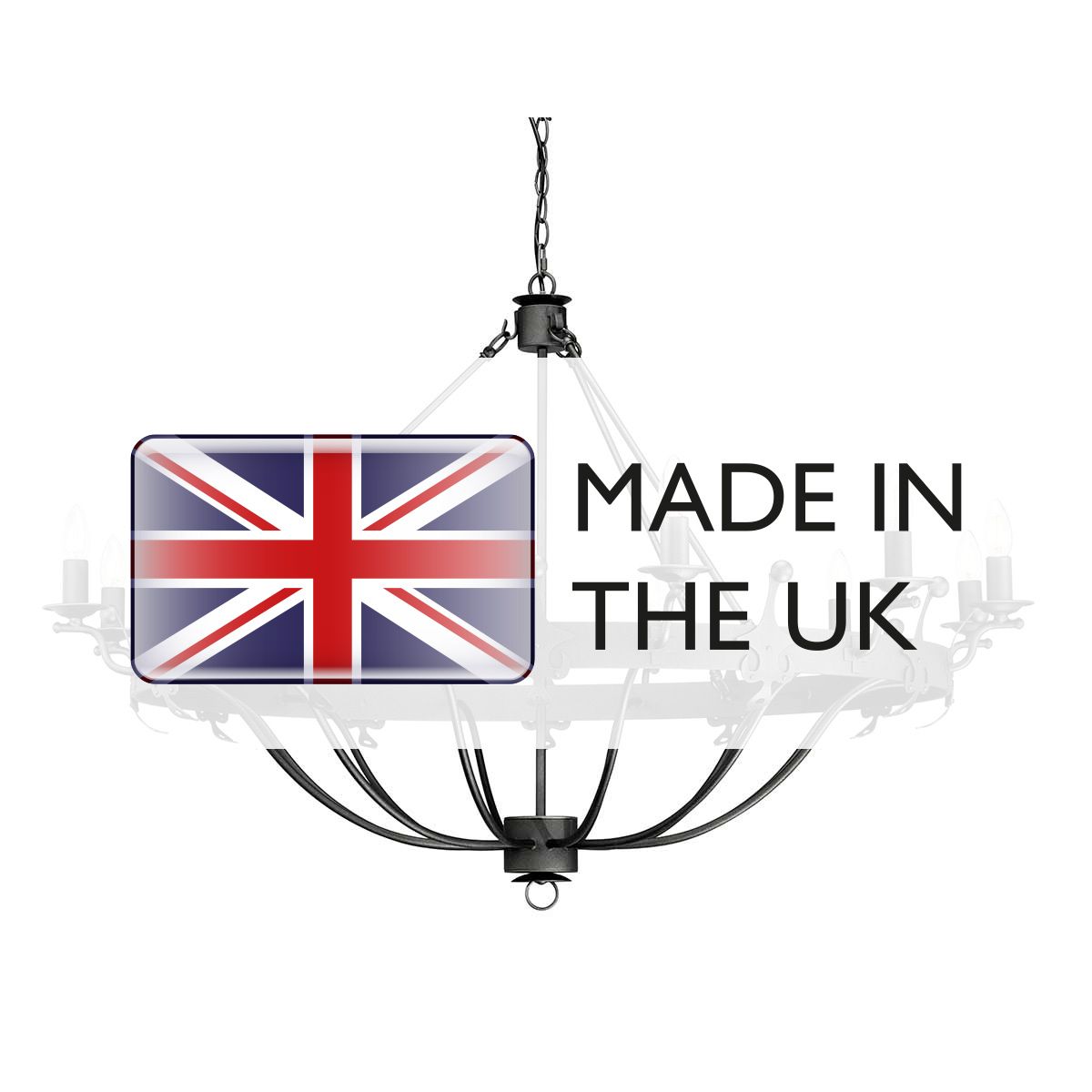 Regal Elegance 12-Light Chandelier - Graphite