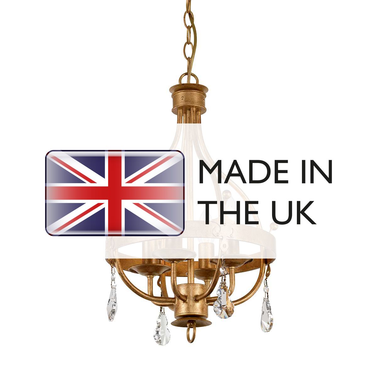 Windsor Gold Patina 4-Light Wrought Iron Pendant Chandelier