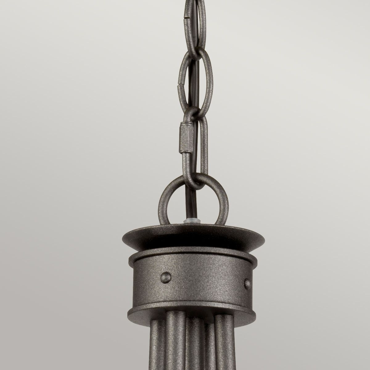 Windsor Graphite Royal Crown 4 Light Steel Chandelier