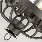 Windsor Graphite Royal Crown 4 Light Steel Chandelier