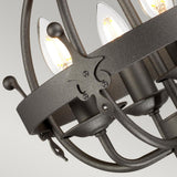 Windsor Graphite Royal Crown 4 Light Steel Chandelier