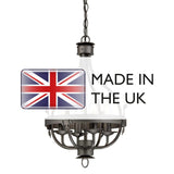 Windsor Graphite Royal Crown 4 Light Steel Chandelier