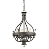 Windsor Graphite Royal Crown 4 Light Steel Chandelier