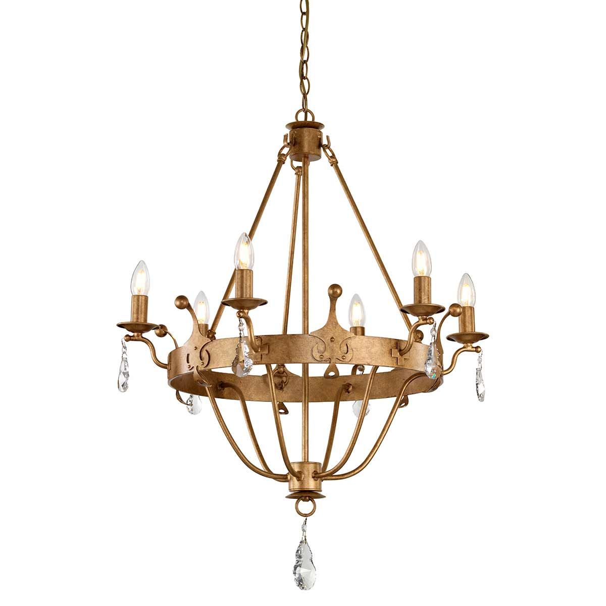 Windsor Elegant Gold Patina 6-Light Chandelier