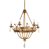 Windsor Elegant Gold Patina 6-Light Chandelier