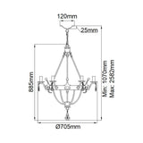 Windsor Elegant Gold Patina 6-Light Chandelier