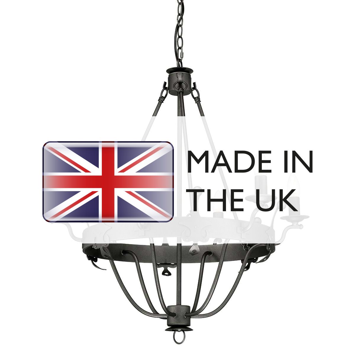 Windsor Graphite Royal Elegance 6 Light Chandelier