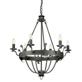 Windsor Graphite Royal Elegance 6 Light Chandelier