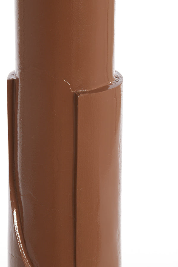 Elegant Tall Terra-Brown Vase Ø13x64 cm - Asego Shiny Design