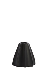 Matte Black Limni Candle Holder - 9x8.5 cm