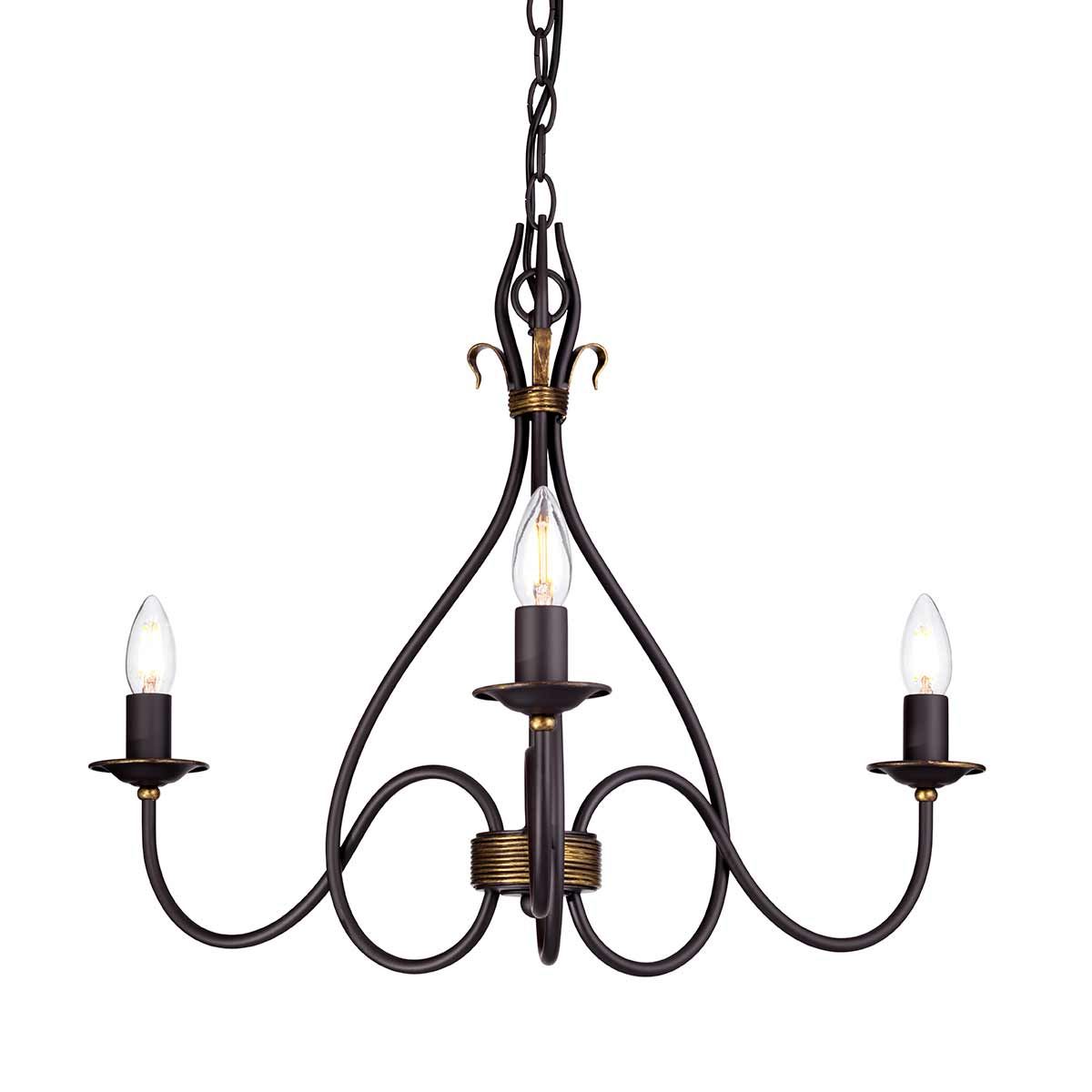 Windermere Rustic Wrought Iron Chandelier