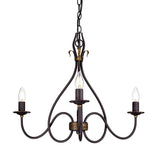 Windermere Rustic Wrought Iron Chandelier