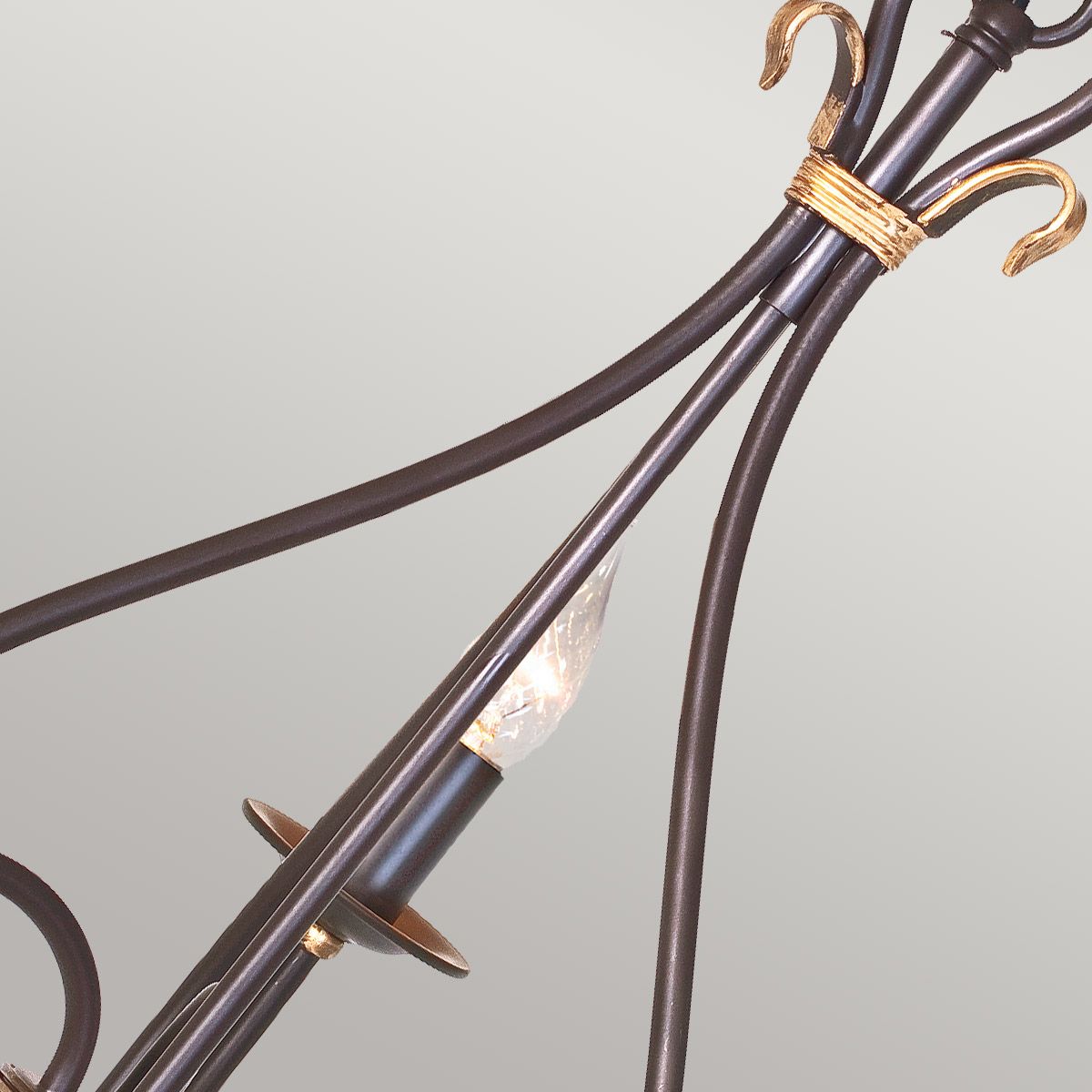 Windermere Rustic Wrought Iron Chandelier