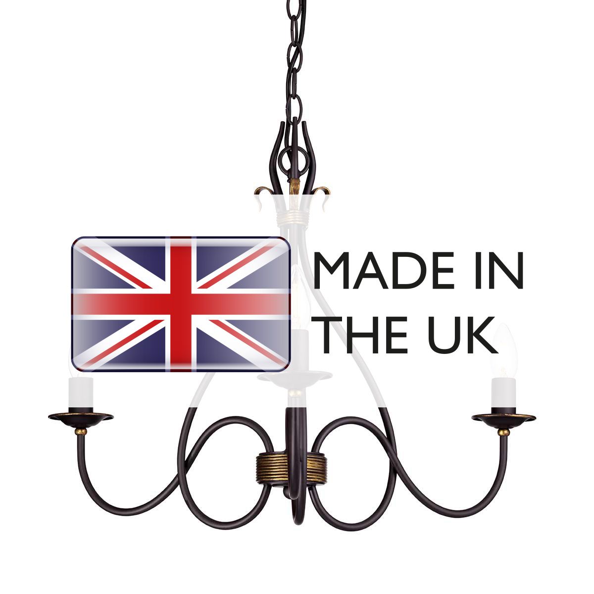 Windermere Rustic Wrought Iron Chandelier