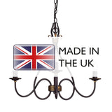 Windermere Rustic Wrought Iron Chandelier