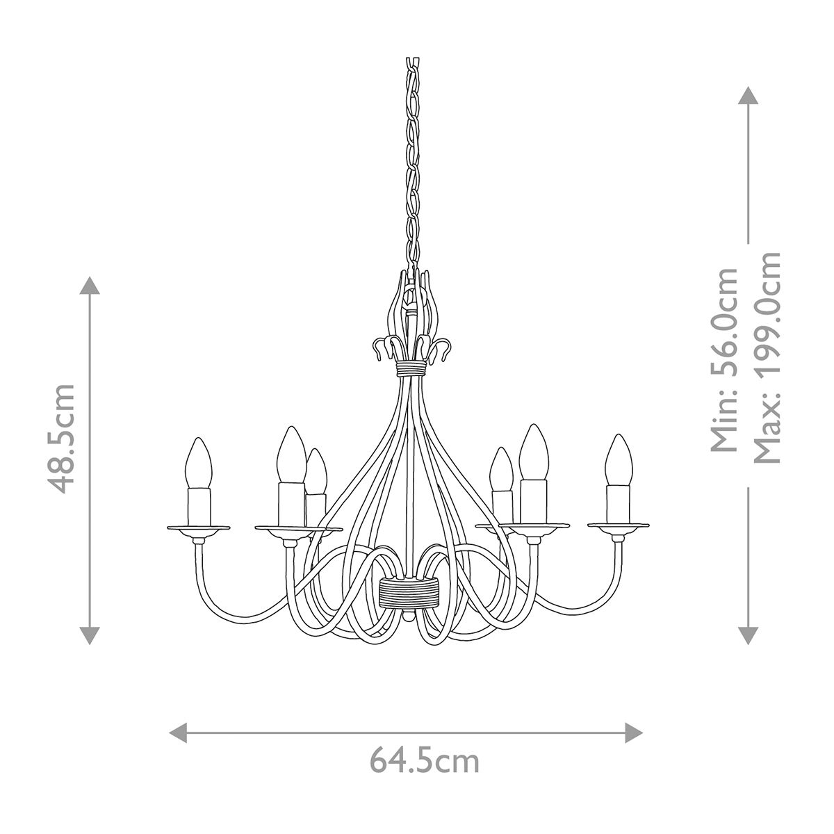 Windermere Rustic Elegance Iron Chandelier