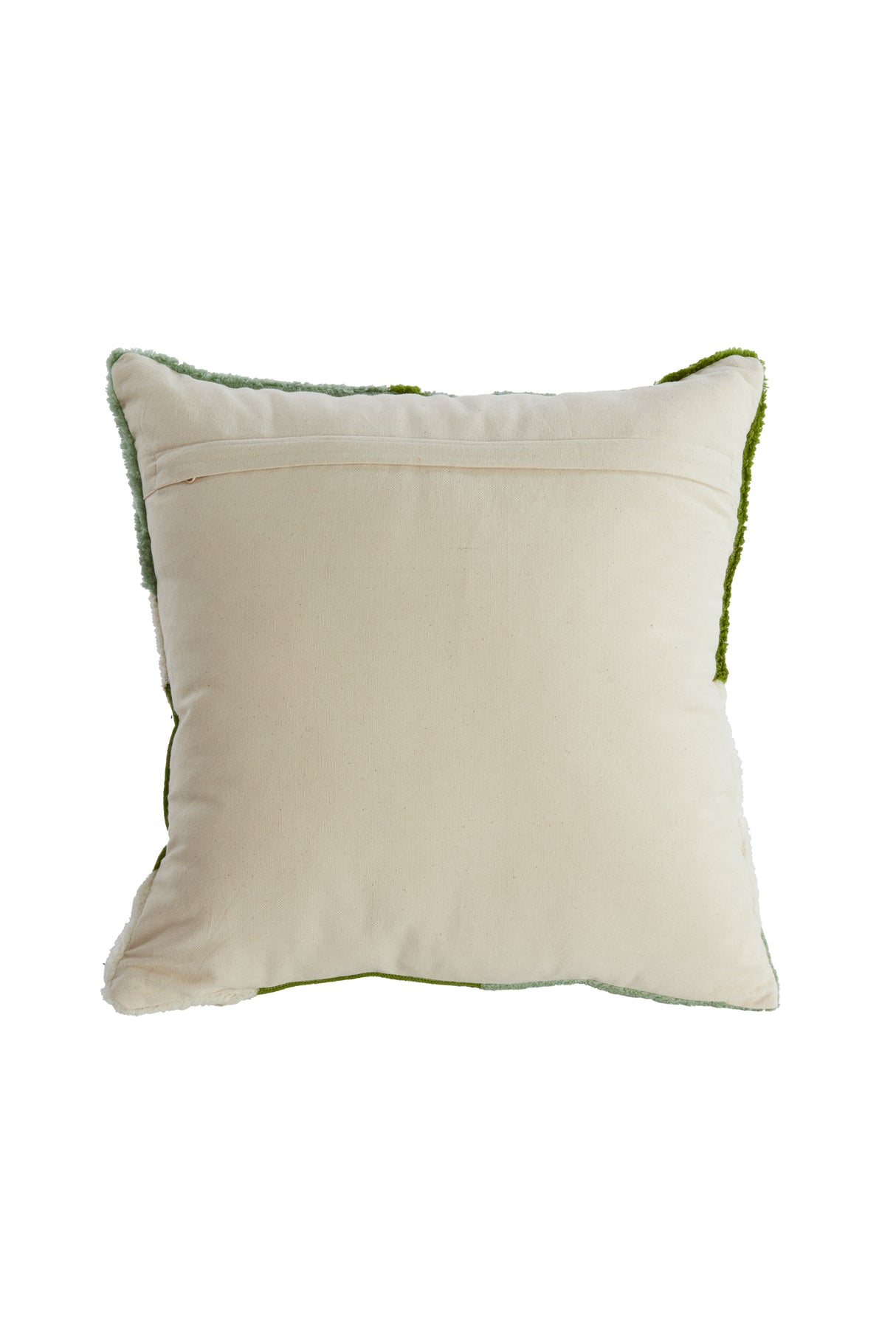 Emerald Fusion: 45x45 cm Green & White Cushion