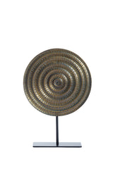 Elegance on Stand: Pillar in Antique Bronze and Black, 35x10x50 cm