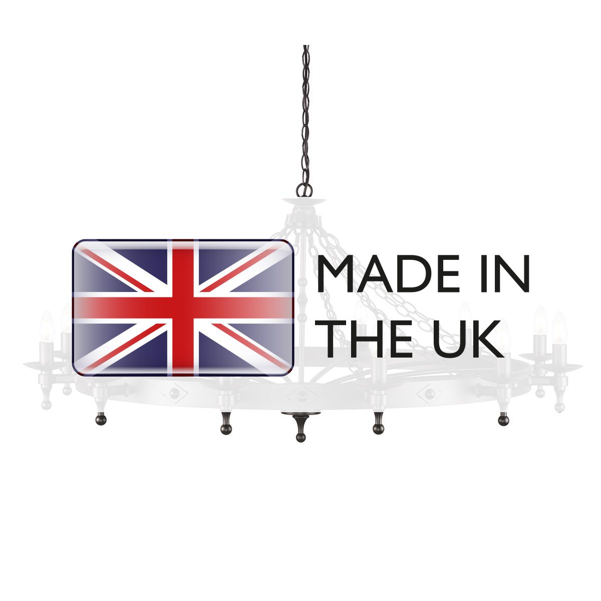 Warwick Medieval 12-Light Wrought Iron Chandelier