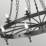 Warwick Gothic Revival 18-Light Wrought Iron Chandelier