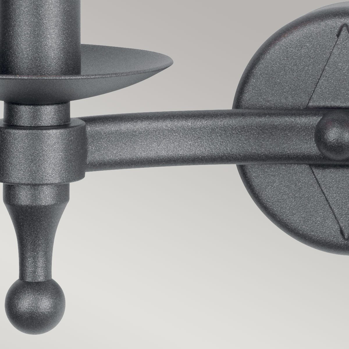 Warwick Twin Light Wall Sconce in Graphite Finish