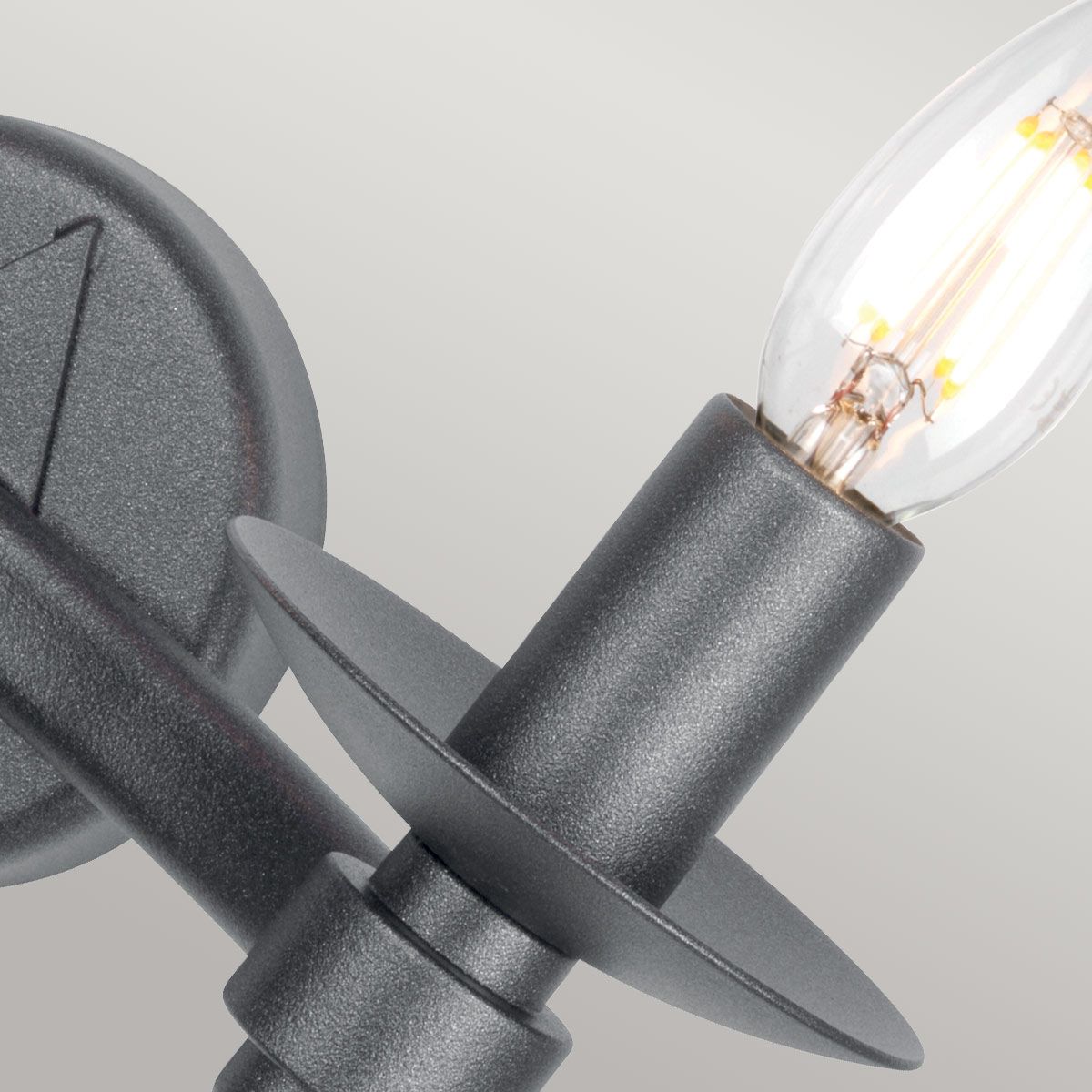 Warwick Twin Light Wall Sconce in Graphite Finish