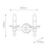 Warwick Twin Light Wall Sconce in Graphite Finish