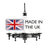 Warwick Graphite Black Wrought Iron 5-Light Chandelier