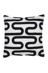 Oshawa Beige and Black Decorative Cushion 45x45 cm