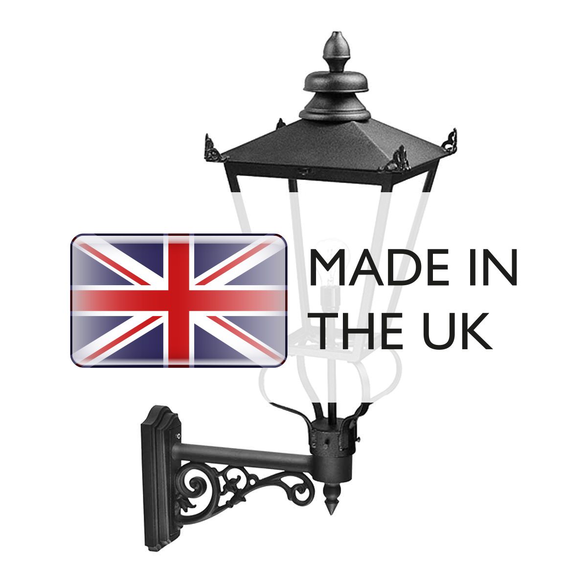 Victorian Elegance Black Wilmslow Outdoor Wall Lantern