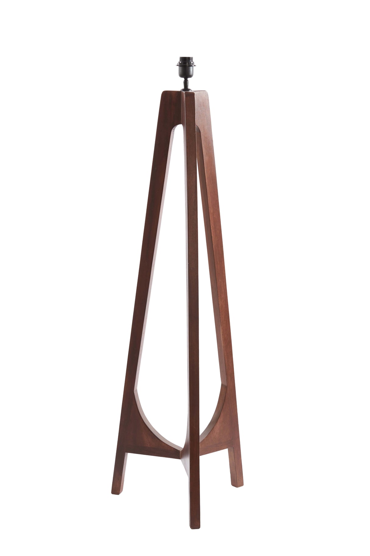 Rustic Wooden Tripod Floor Lamp, 118 cm - Troina Style