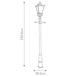Elegant Victorian Black Outdoor Lamp Post