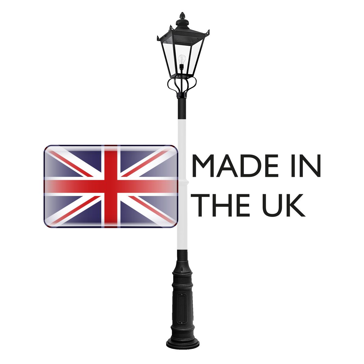 Wilmslow 1 Light Lamp Post Black