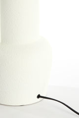 Elegant Mataram Ceramic Lamp Base in Matte Cream Finish (Ø19.5x47 cm)