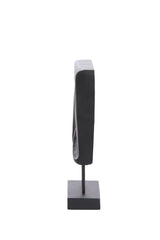 Elegant Black Wooden Ornament on Base - 26x9x38.5 cm