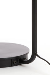 Decorative Black & Natural Wood Table Lamp - 26x60 cm Lyra Design