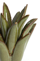 Cactus Ceramic Tealight Holder in Deep Forest Green - Ø24.5x23 cm