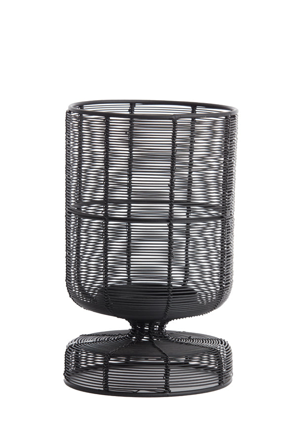 Dioso Matt Black Tealight Holder Ø15x25 cm