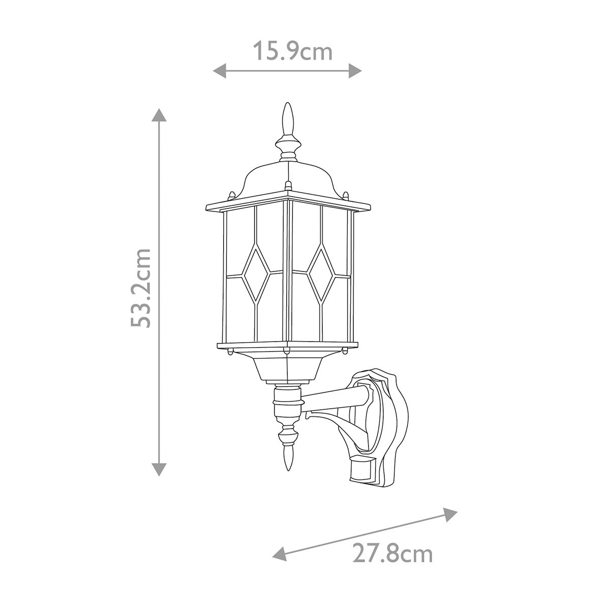 Wexford Outdoor Wall Lantern with Motion Sensor