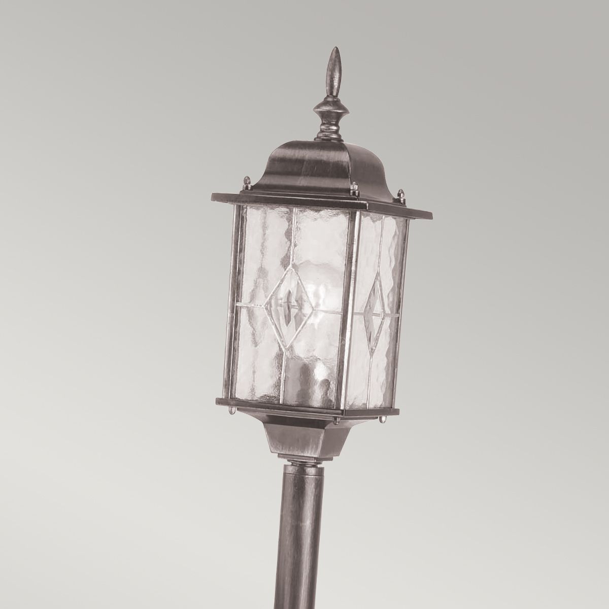 Wexford Elegant Black-Silver Pillar Lantern