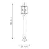 Wexford Elegant Black-Silver Pillar Lantern