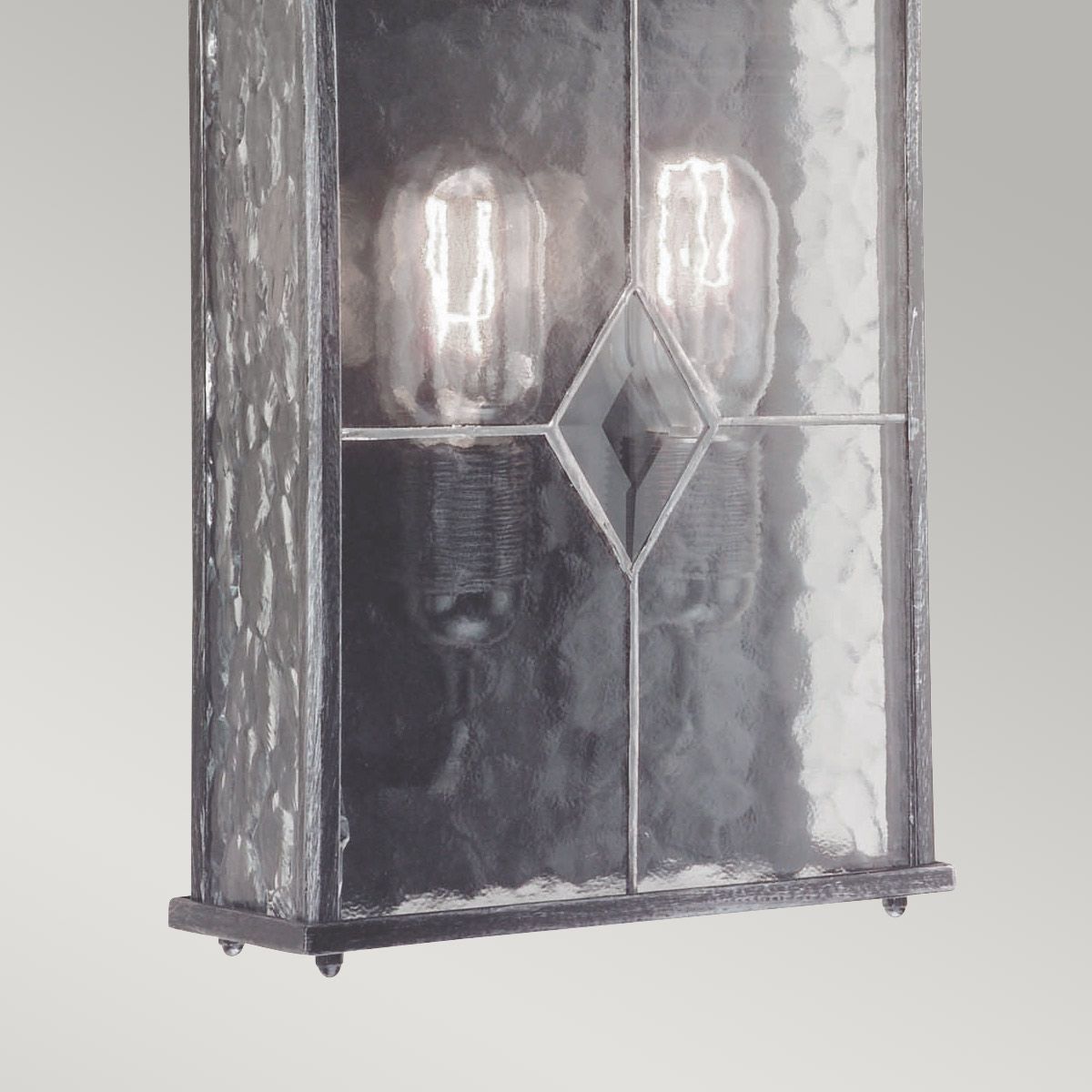 Wexford Traditional Wall Lantern in Black/Silver Finish
