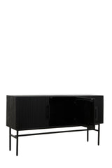 Sleek Black Abage Wood Cabinet 150x40x80 cm