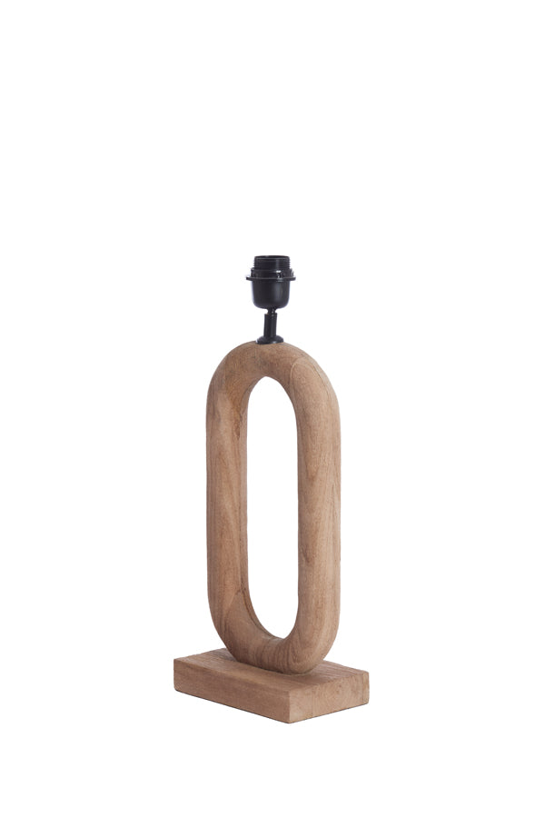 Natural Wood Lamp Base, 20x12x44 cm, Paceco Collection