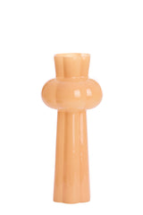 Elegant Peach Glass Vase - 16x35.5 cm