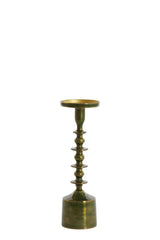 Elegant Merako Green and Gold Candle Holder Ø11x35.5 cm