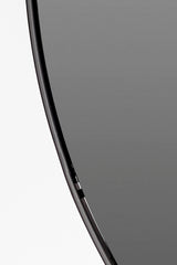 50 cm Round Smoked Glass Mirror with Black Frame