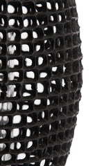 Storm Lamp Ø31x50 cm – Matte Black & Clear Glass Design