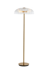 Golden Glow Twin-Glass Floor Lamp, 155 cm