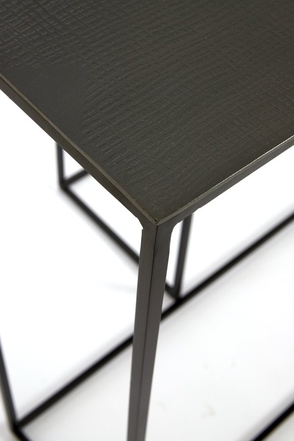 Title: Zayn Black Console Set - Sleek Dimensions 96.5x24x70 cm + 119.5x30.5x78.5 cm